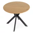 LAUREN étkezőasztal, 90 cm, arany tölgy/fekete