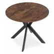 LAUREN étkezőasztal, 90 cm, rusztikus tölgy/fekete