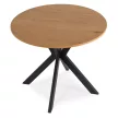 LAUREN étkezőasztal, 80 cm, arany tölgy/fekete