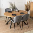 LUGO bővíthető étkezőasztal, 90-190 cm, arany tölgy/fekete