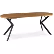 LUGO bővíthető étkezőasztal, 90-190 cm, arany tölgy/fekete