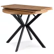 LUGO bővíthető étkezőasztal, 90-190 cm, arany tölgy/fekete