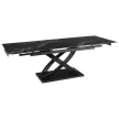 IBIZA kerámia bővíthető étkezőasztal, 160-240 cm, fekete