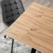LARES kerámia bővíthető étkezőasztal, 90-150 cm, tölgy/fekete