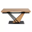 REX MDF bővíthető étkezőasztal, 160-220 cm, tölgy/fekete