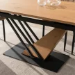 REX MDF bővíthető étkezőasztal, 160-220 cm, tölgy/fekete
