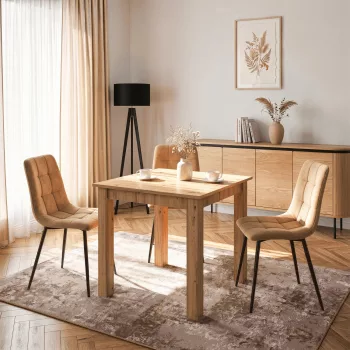 BEN bővíthető étkezőasztal, 80-200 cm, artisan tölgy