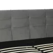 TINGA ágy, 120x200 cm, sötétszürke bársony