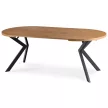 LUKAS bővíthető étkezőasztal, 100-250 cm, arany tölgy/fekete
