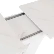 CLARK bővíthető étkezőasztal, 120-160 cm, fehér márvány