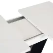 CLARK bővíthető étkezőasztal, 120-160 cm, fehér/fekete magasfényű