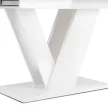CLARK bővíthető étkezőasztal, 120-160 cm, fehér magasfényű