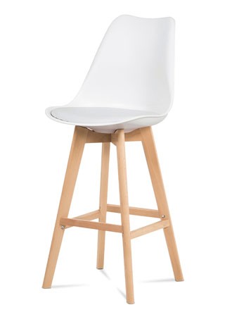 Montreal Barstool in White, Grey and Black