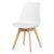Modern Scandinavian Dining Chair with Textile Leather Seat Cushion and Beech Wood Legs MONZA