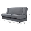 Sofa Bed Grey Corduroy PIANO