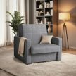 MILAN Single Sleeper Chair Grey