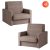 Set of 2 single sofa beds MILAN 1 beige