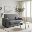 2-seater sofa bed in grey color - Milan 2
