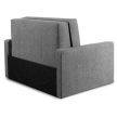 2-seater sofa bed in grey color - Milan 2
