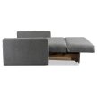 2-seater sofa bed in grey color - Milan 2