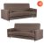 Set of 2 sofa beds MALTA brown