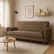 Set of 2 sofa beds MALTA brown