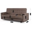 Set of 2 sofa beds MALTA brown