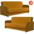 2 db-os szett, ágyazható kanapé mustársárga színben, velúr kárpittal PORTO