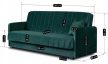 Dönthető kanapé zöld színben, bársony kárpittal, PORTO