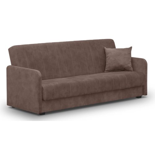 Sofa Bed Brown Velvet PORTO