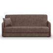 Sofa Bed Brown Velvet PORTO