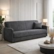 Sofa Bed Grey Velvet PORTO