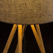 EL PASO asztali szürke bambusz 230V E14 11W