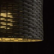 FIATLUX 41/24 függő lámpa fekete bambusz 230V E27 15W