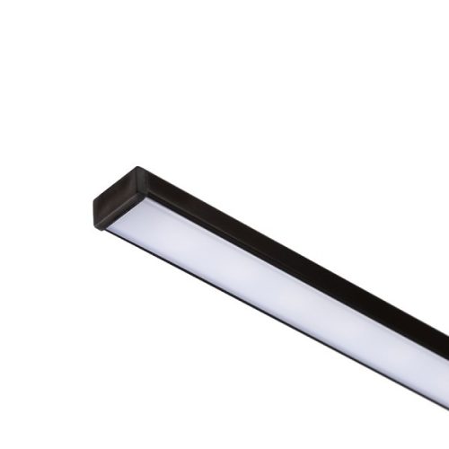 LED PROFILE G felületre szerelhető 1m fekete matt akrilát/alumínium 