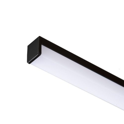 LED PROFILE H felületre szerelhető 1m fekete matt akrilát/alumínium 