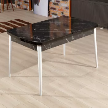 Bendir étkezőasztal, fehér, 132 cm
