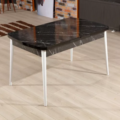 Bendir étkezőasztal, fehér, 132 cm