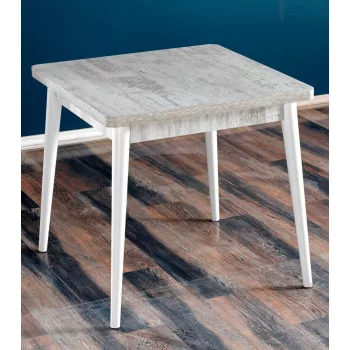 Flora étkezőasztal, antik-fehér, 80 cm
