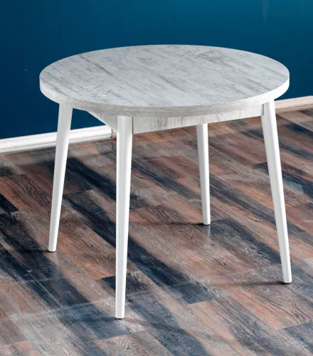 Stil étkezőasztal, antik-fehér, 90 cm
