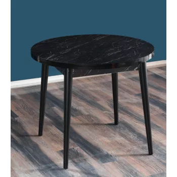 Stil étkezőasztal, fekete-fehér, 90 cm