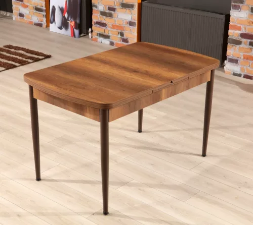 Trend étkezőasztal, dió-barna, 132 cm