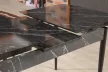 Trend étkezőasztal, fekete-fehér, 132 cm