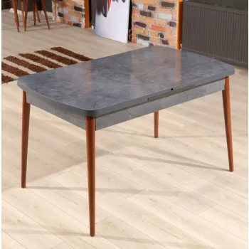 Aris étkezőasztal, antracit-dió, 132 cm