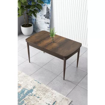 Zen étkezőasztal, barokk-barna, 132 cm