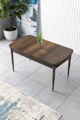 Zen étkezőasztal, barokk-barna, 132 cm