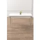 Rewa étkezőasztal, fehér-króm, 110 cm