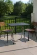 Étkezőasztal, fekete márvány, 90 cm – TR366SLV1130