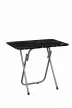 Étkezőasztal, fekete márvány, 90 cm – TR366SLV1130