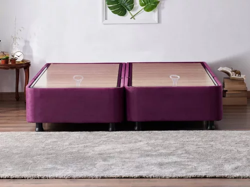 Double ágykeret, lila, 200 x 200 cm